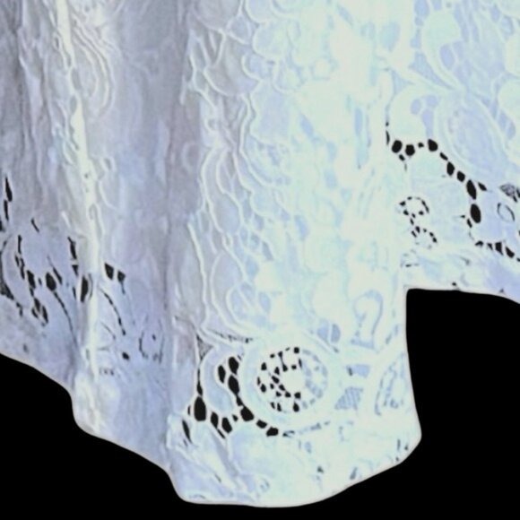 White Lace Lined Slip Dress Lacy Mini Dress Coastal Cowgirl Boho Fairy Size XL - Picture 9 of 13